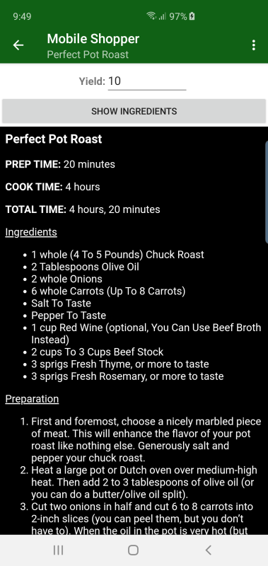 Recipe Instructions