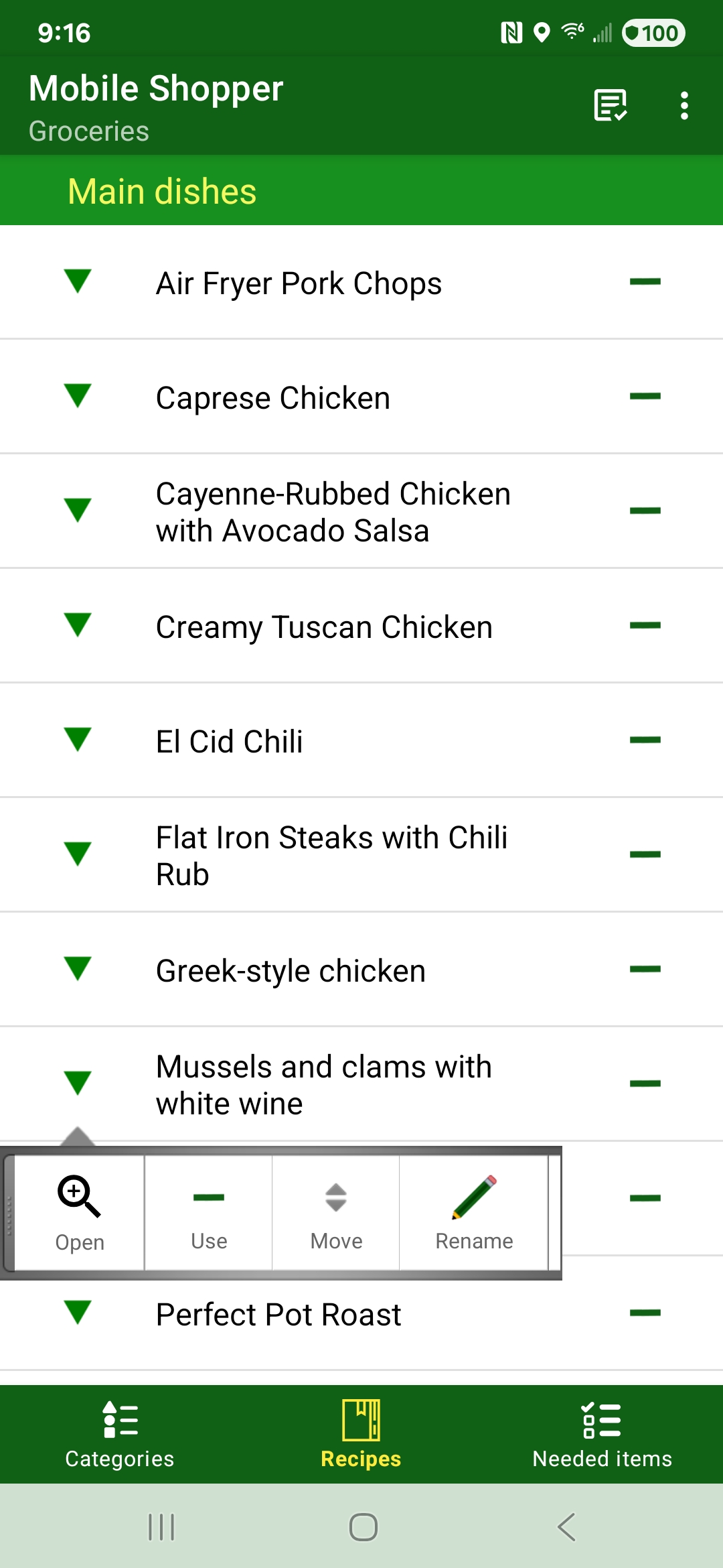 Recipes Inventory QA